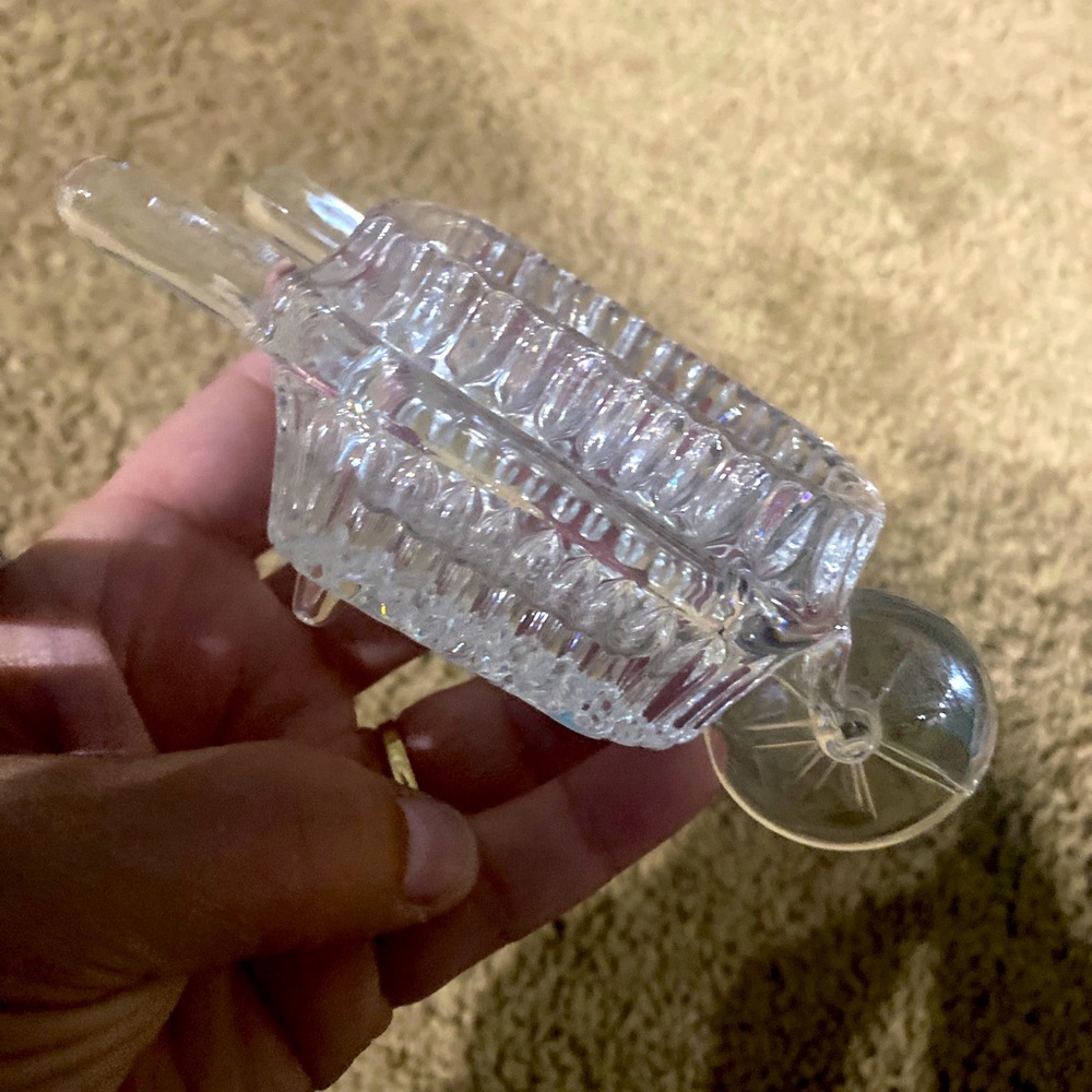 Princess House wheelbarrow crystal